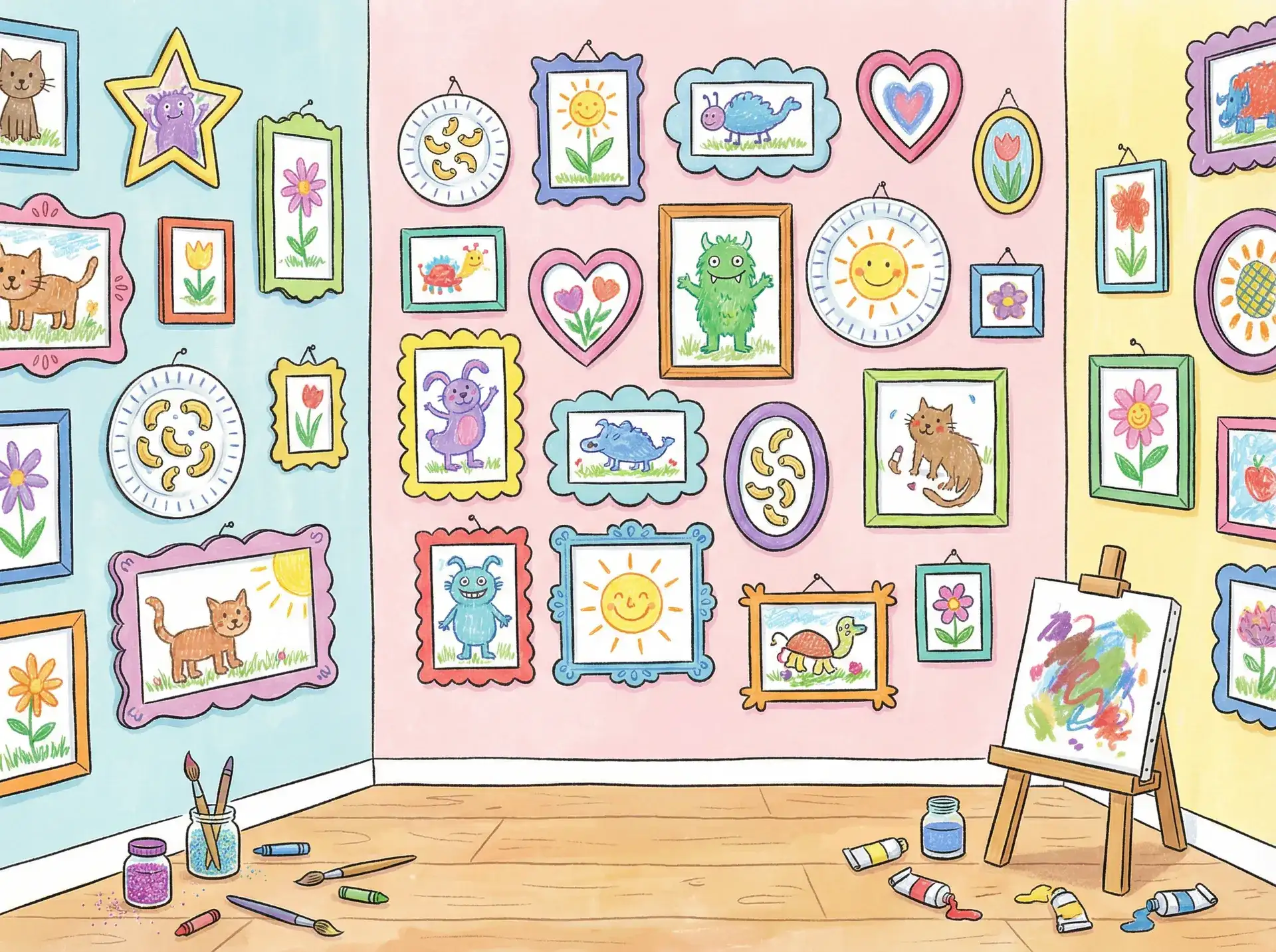 小朋友的彩色画作 - 91动漫 创意展示